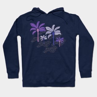 Colorful beach palm trees Hoodie